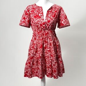 Anthropologie Somerset Mini Dress Red Paisley Size Small Retail: $150 ❤️👗✨